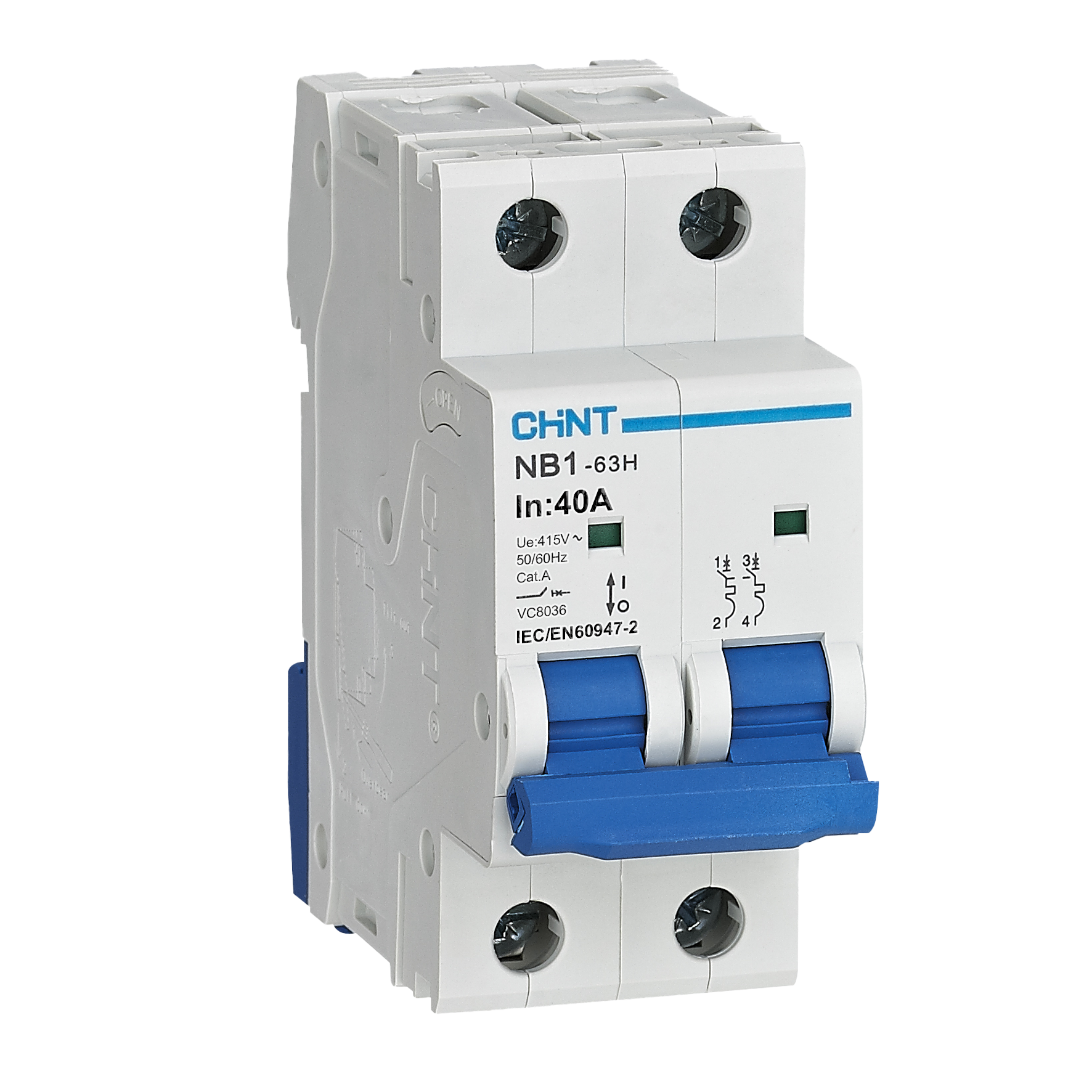 NB1-63H 2P 40A 10kA 12In-MCB